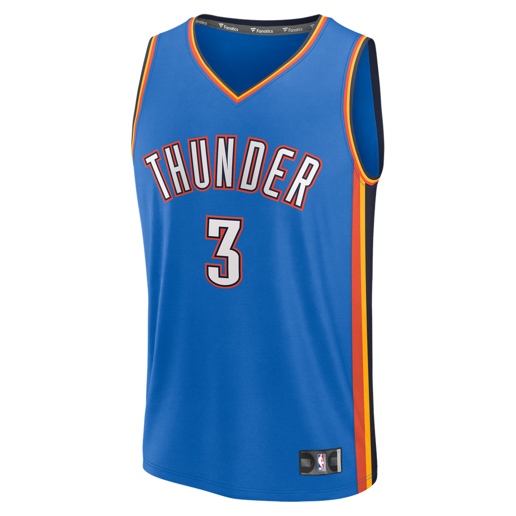 Jared McCain Oklahoma City Thunder Fanatics Youth Fast Break Jersey - Icon Edition - Blue