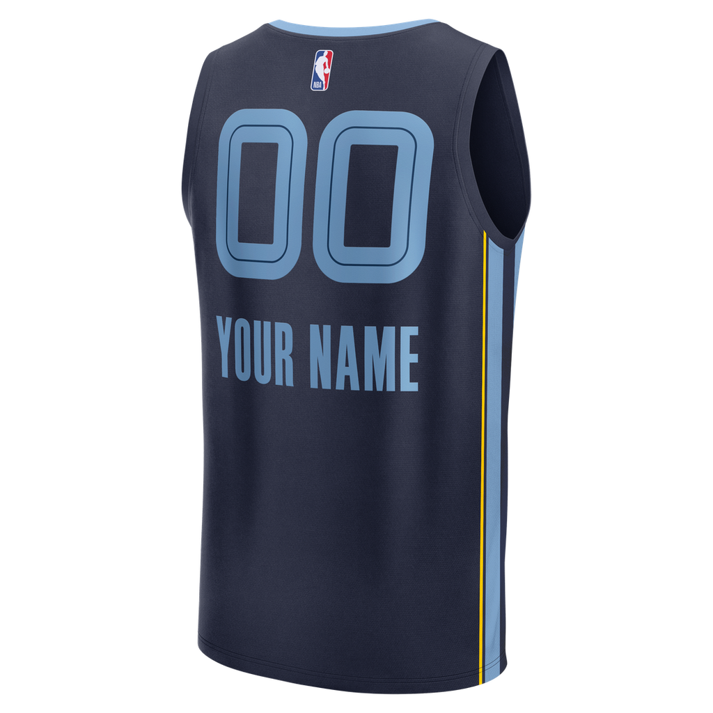 Memphis Grizzlies Fanatics Youth Fast Break Custom Jersey - Icon Edition - Navy