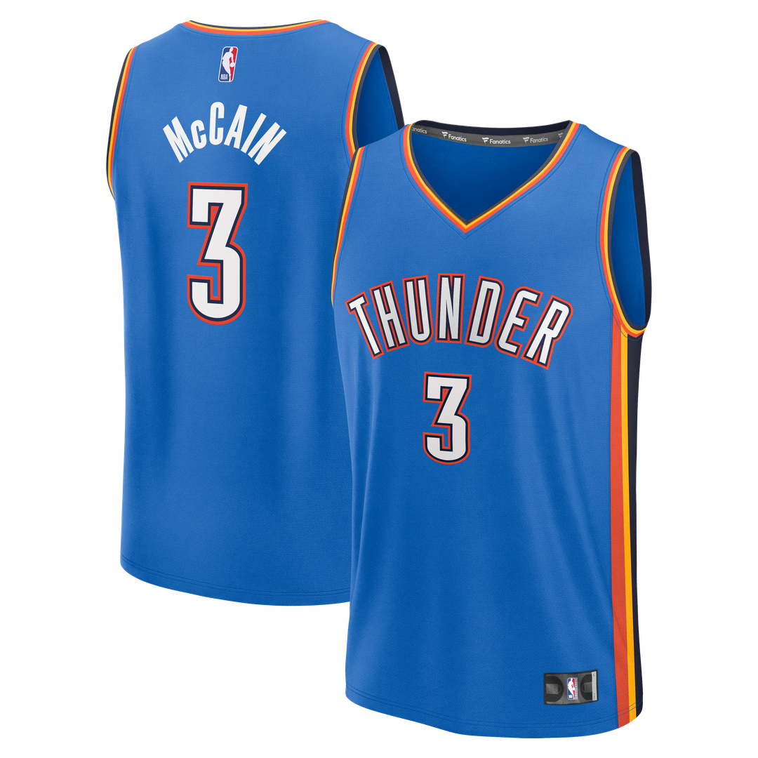 Jared McCain Oklahoma City Thunder Fanatics Youth Fast Break Jersey - Icon Edition - Blue