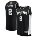 Dylan Harper San Antonio Spurs Fanatics 2026 NBA Finals Patch Fast Break Jersey - Icon Edition - Black