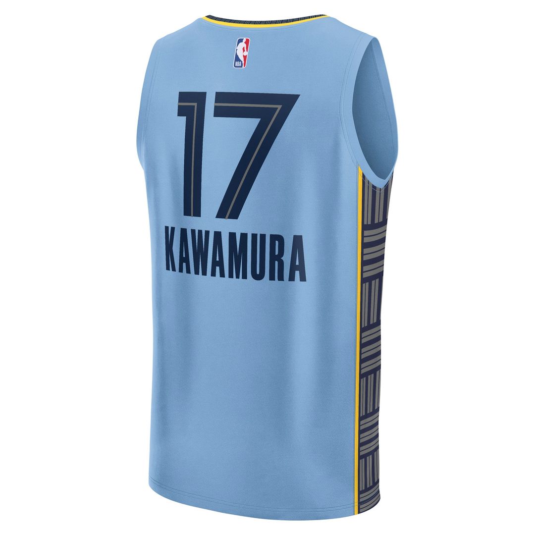 Yuki Kawamura Memphis Grizzlies Fanatics Fast Break Replica Player Jersey - Statement Edition - Light Blue