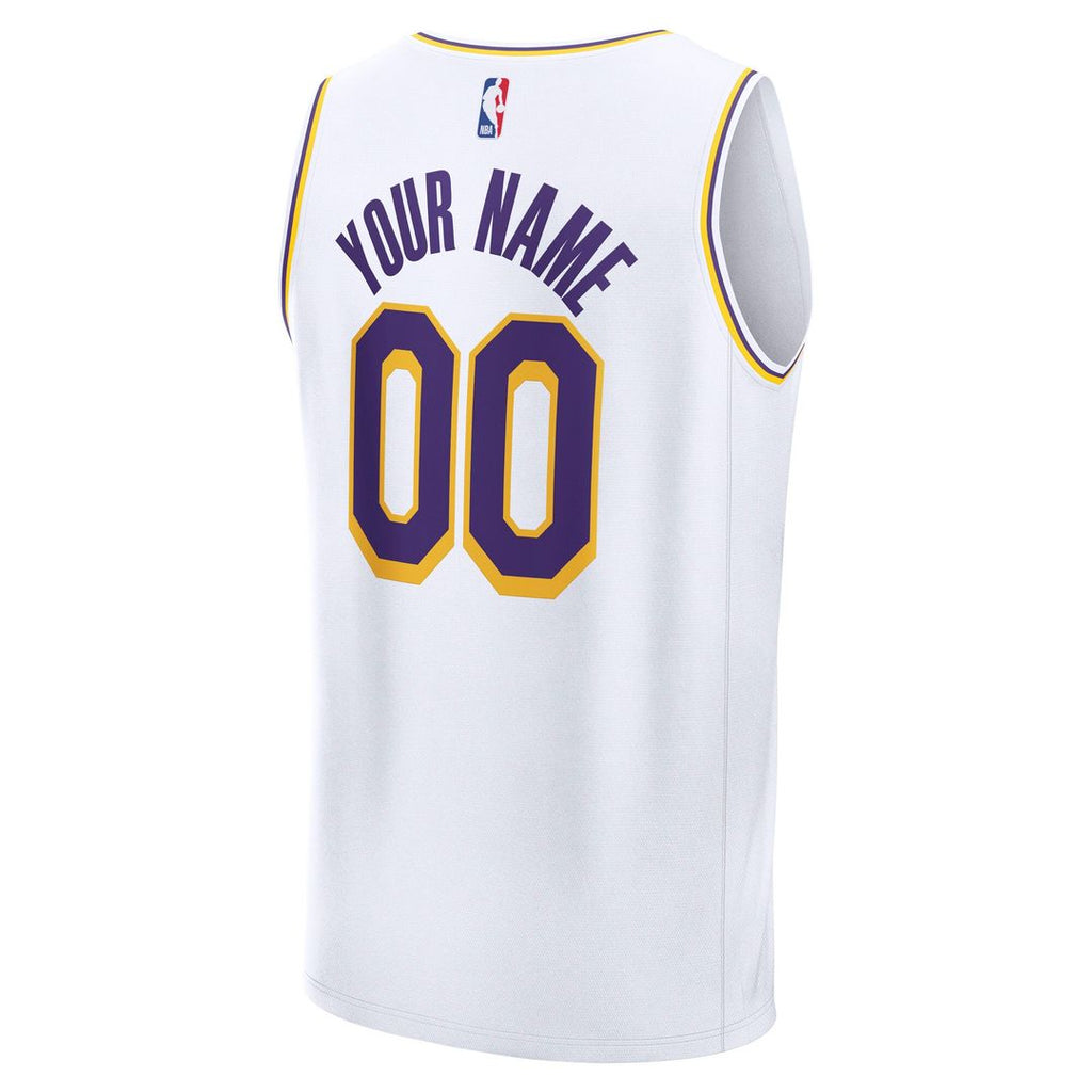 Los Angeles Lakers Fanatics Youth Fast Break Custom Replica Jersey - White  - Association Edition