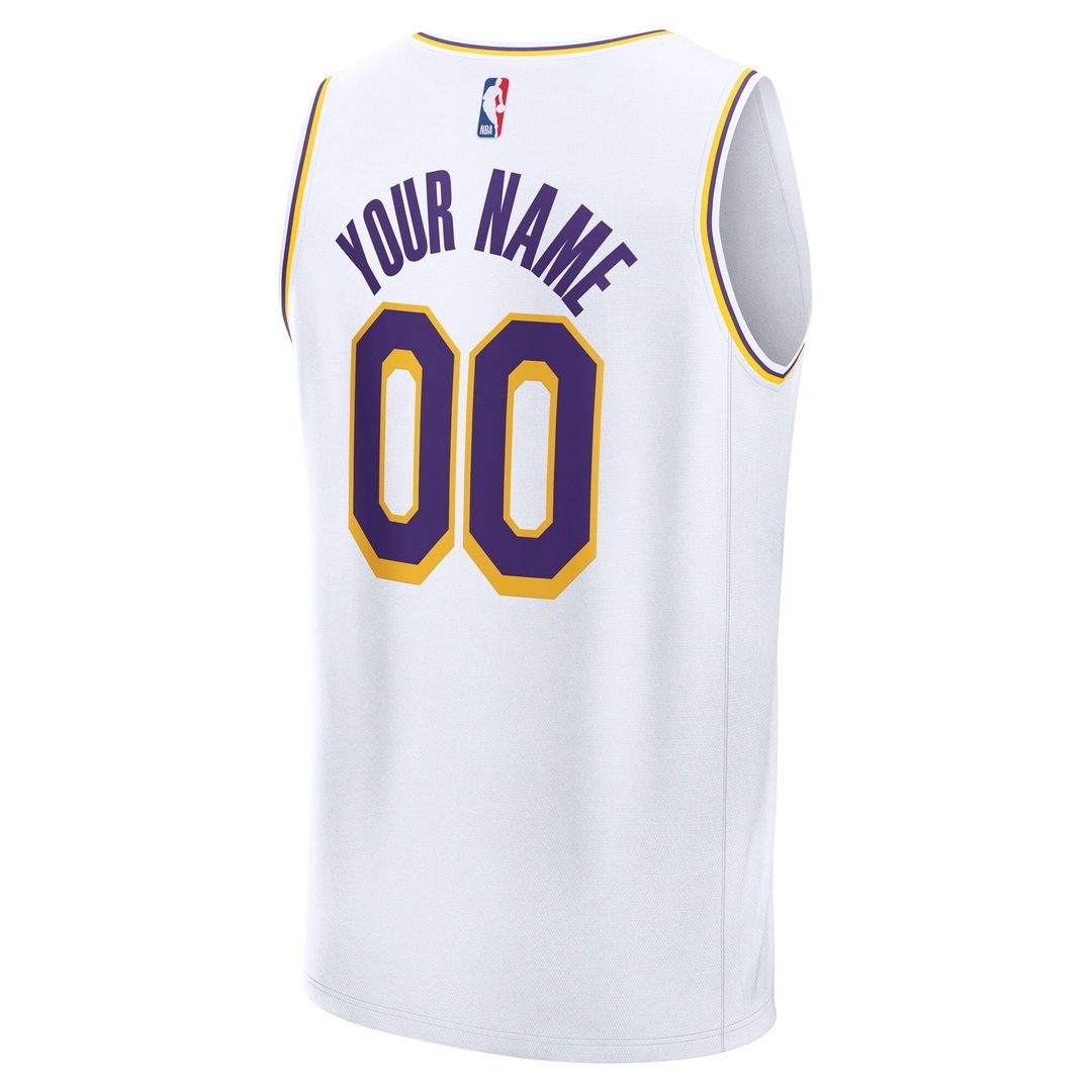 Los Angeles Lakers Fanatics Youth Fast Break Custom Replica Jersey - White  - Association Edition