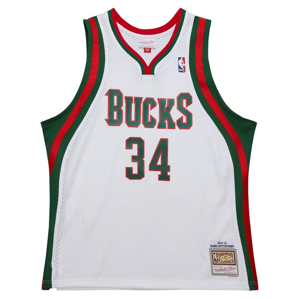 Giannis Antetokounmpo Milwaukee Bucks Mitchell & Ness 2014/15 Hardwood Classics Swingman Jersey - Red