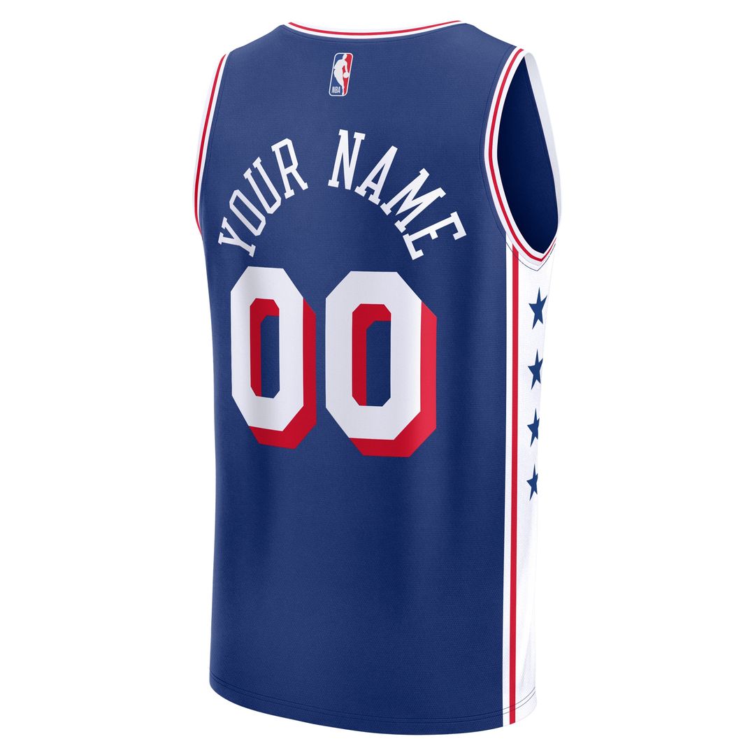 Philadelphia 76ers Fanatics Youth Fast Break Custom Replica Jersey - White  - Association Edition