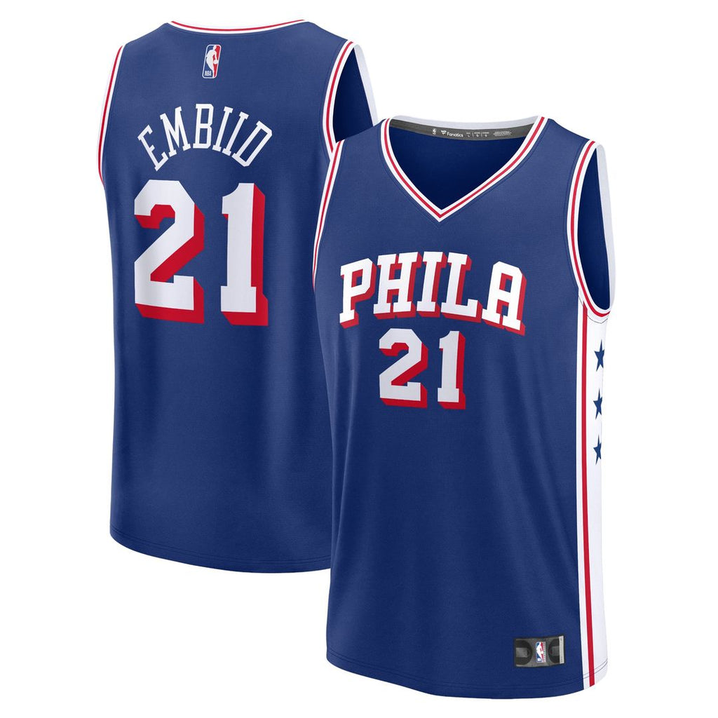 Joel Embiid Philadelphia 76ers Fanatics Fast Break Replica Jersey - Icon Edition - Royal
