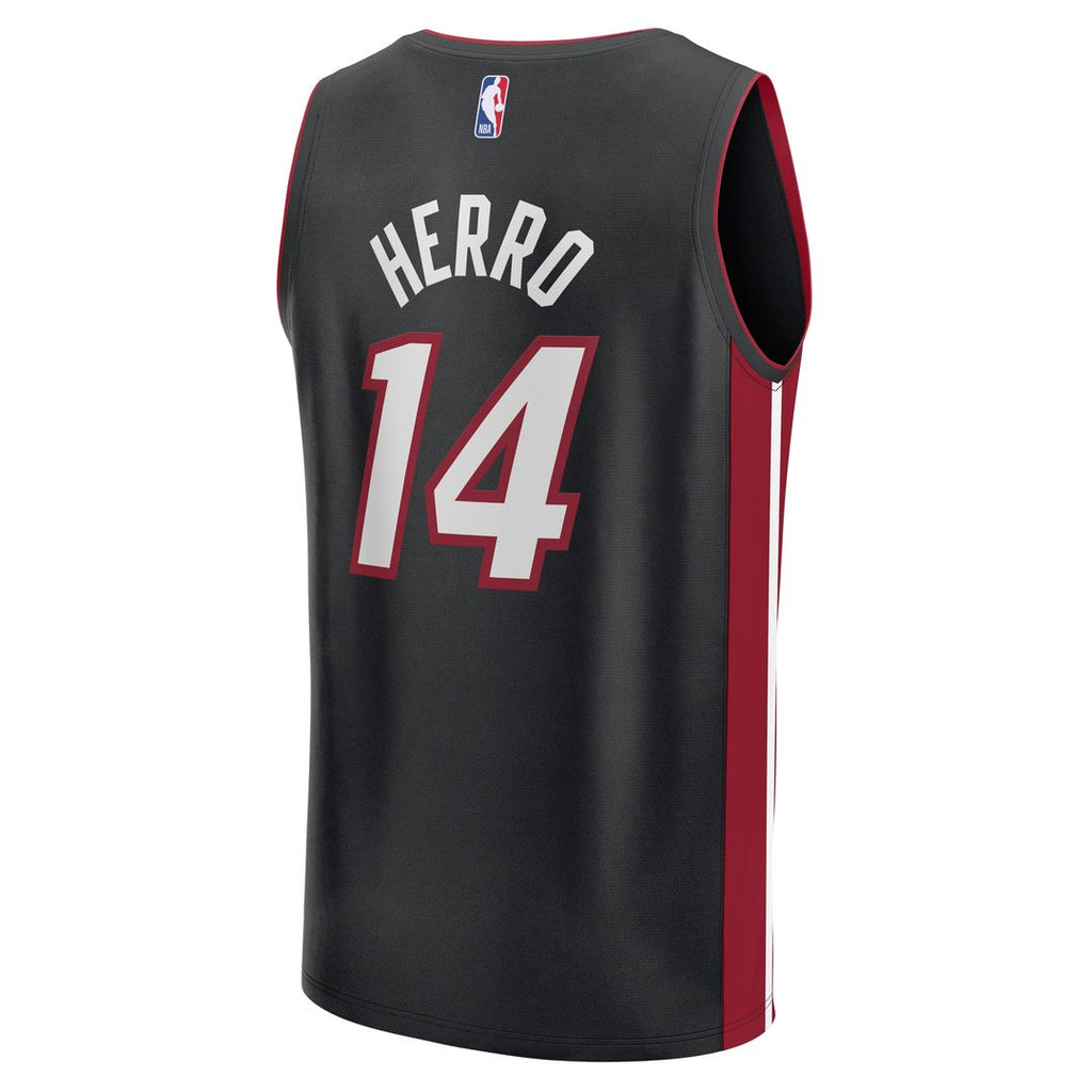 Tyler Herro Miami Heat Fanatics Fast Break Replica Player Jersey - Black - Icon Edition
