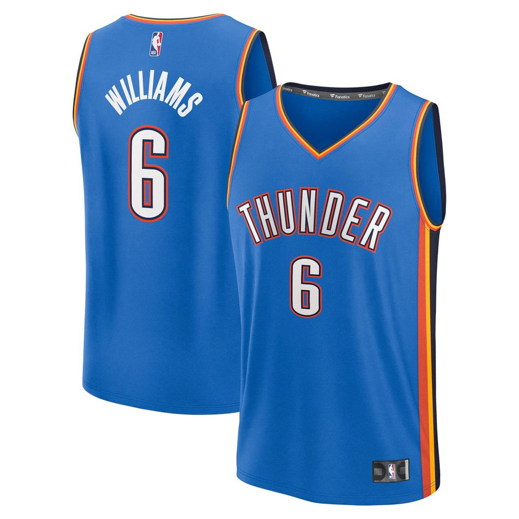Jaylin Williams Oklahoma City Thunder Fanatics Fast Break Replica Player Jersey - Icon Edition - Blue