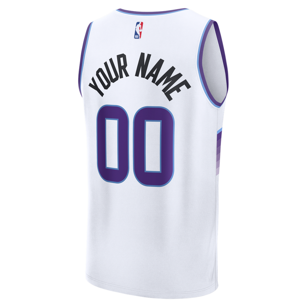 Utah Jazz Fanatics Youth Fast Break Custom Replica Jersey - Black  - Statement Edition