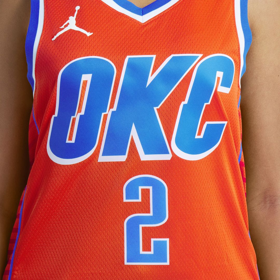 Shai Gilgeous-Alexander Oklahoma City Thunder Jordan Brand Unisex Swingman Jersey - Statement Edition - Orange