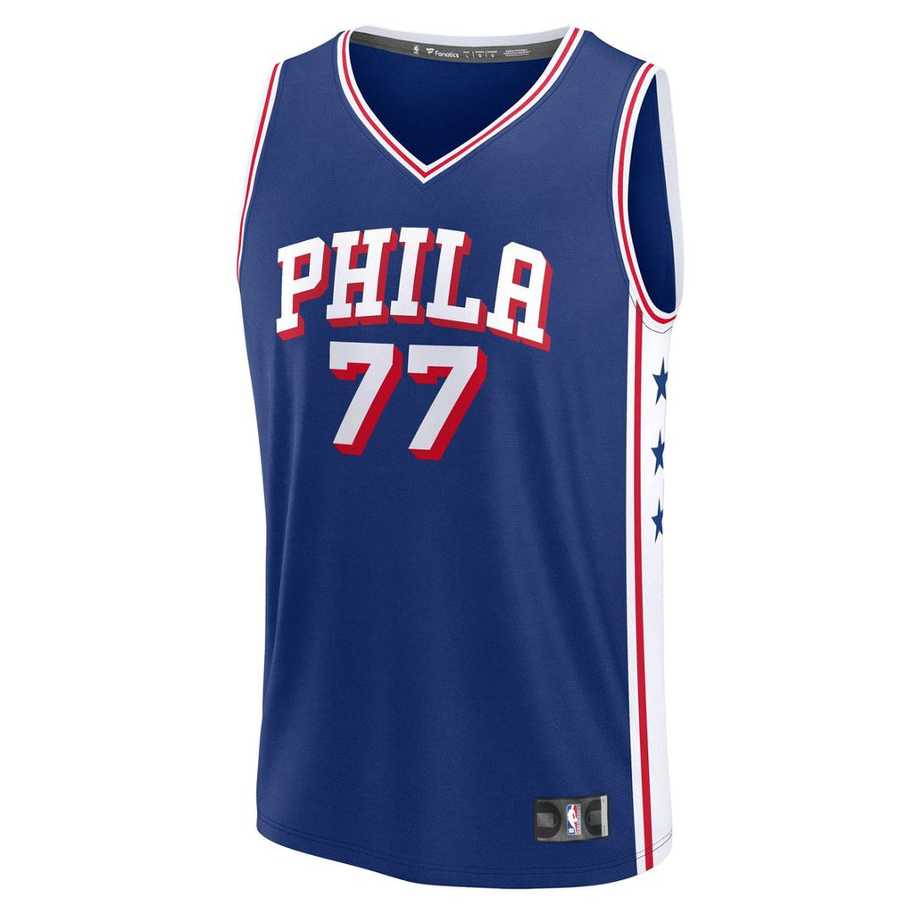 V. J. Edgecombe Philadelphia 76ers Fanatics 2025 NBA Draft First Round Pick Fast Break Replica Jersey - Icon Edition - Royal