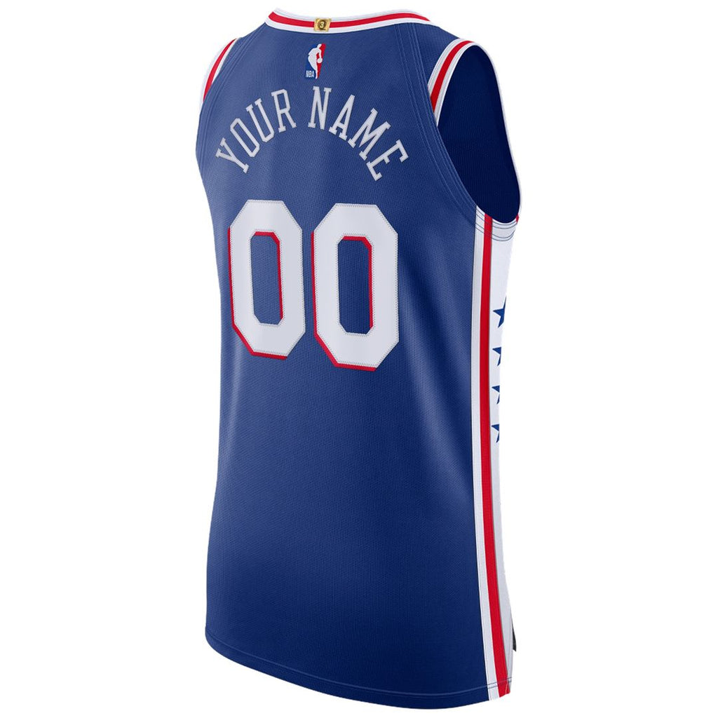 Philadelphia 76ers Nike Custom Authentic Jersey - Icon Edition - Royal