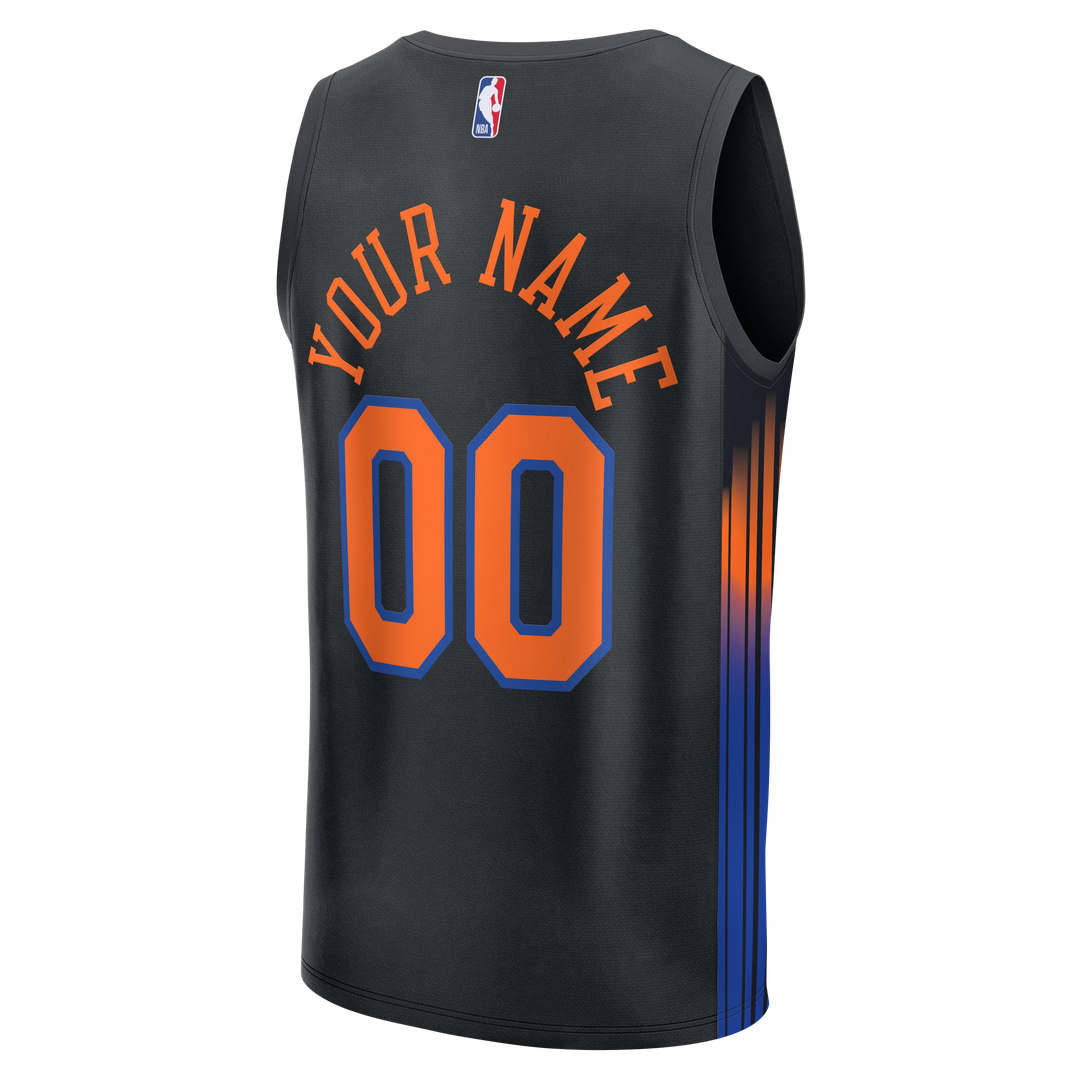 New York Knicks Fanatics Youth Fast Break Custom Replica Jersey - Blue  - Icon Edition