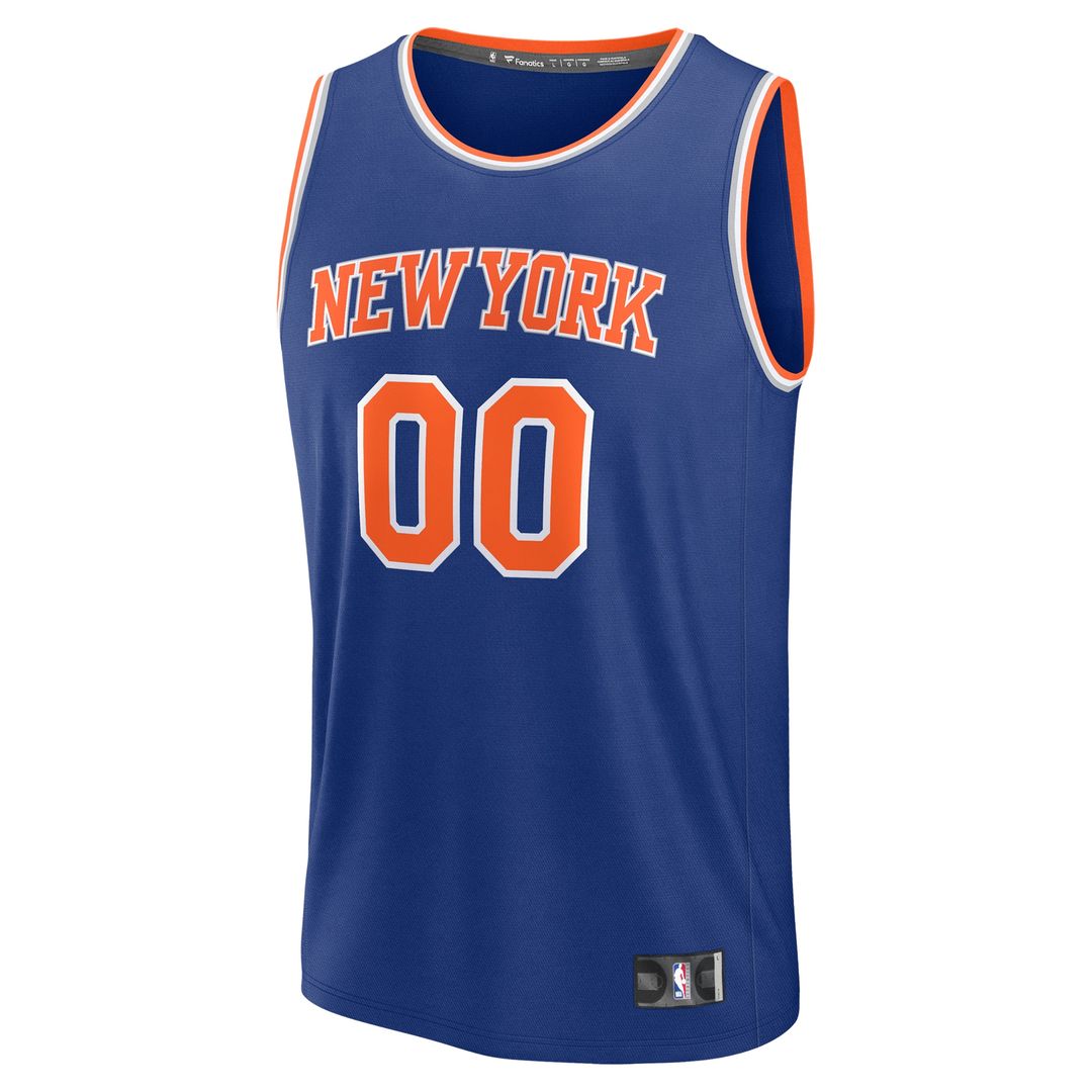 New York Knicks Fanatics Youth Fast Break Custom Jersey - Statement Edition - Black