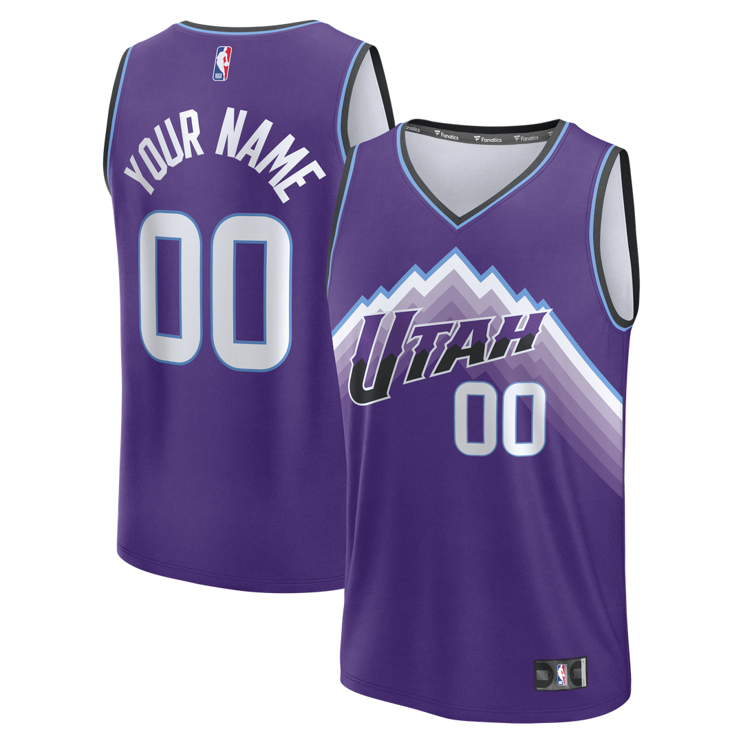 Utah Jazz Fanatics Fast Break Replica Custom Jersey - White - Association Edition