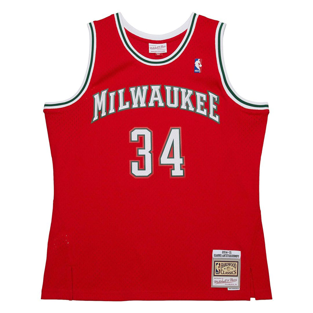 Giannis Antetokounmpo Milwaukee Bucks Mitchell & Ness 2013/14 Hardwood Classics Swingman Jersey - White