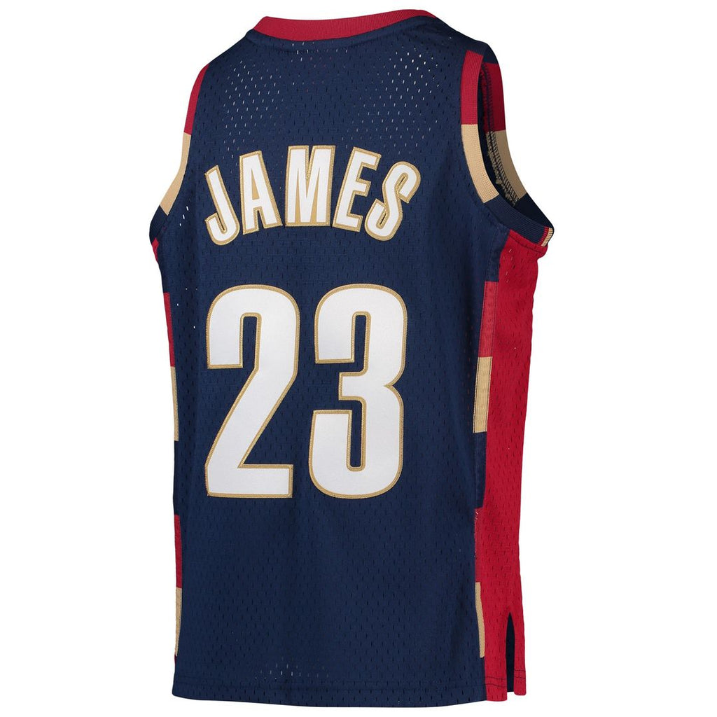 LeBron James Cleveland Cavaliers Mitchell & Ness Youth 2003-04 Hardwood Classics Swingman Jersey - Wine