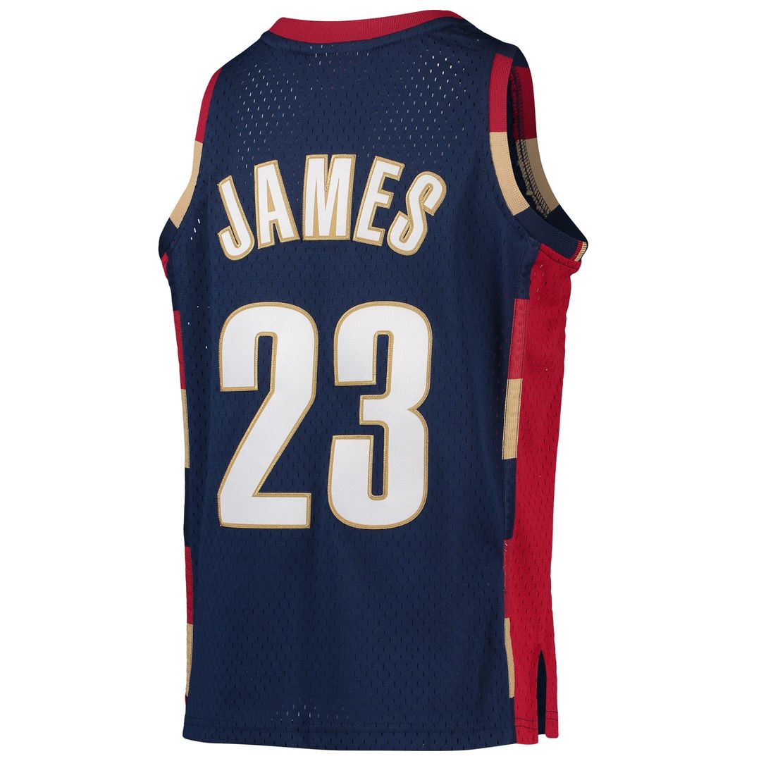 LeBron James Cleveland Cavaliers Mitchell & Ness Youth 2008-09 Hardwood Classics Swingman Jersey - Navy