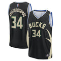 Giannis Antetokounmpo Milwaukee Bucks Fanatics Fast Break Replica Player Jersey - Statement Edition - Black