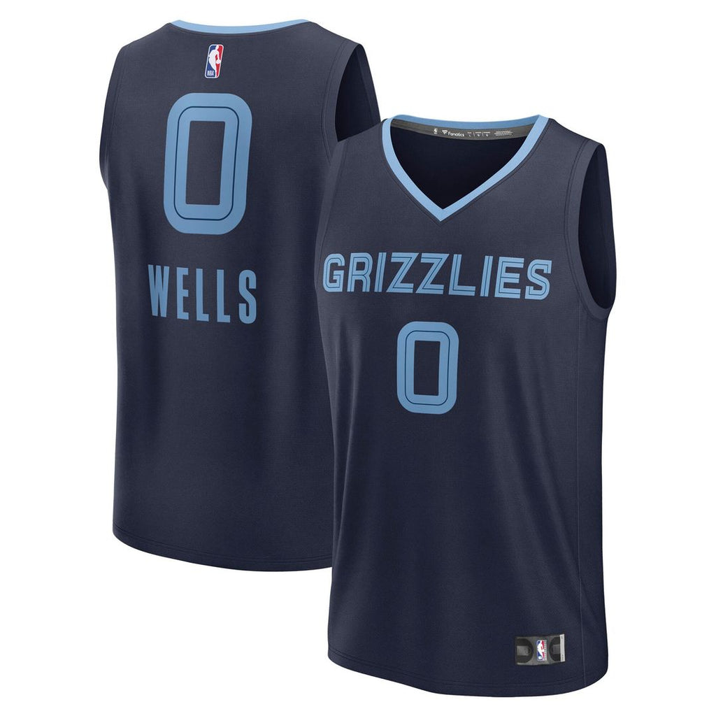 Jaylen Wells Memphis Grizzlies Fanatics Fast Break Replica Player Jersey - Icon Edition - Navy