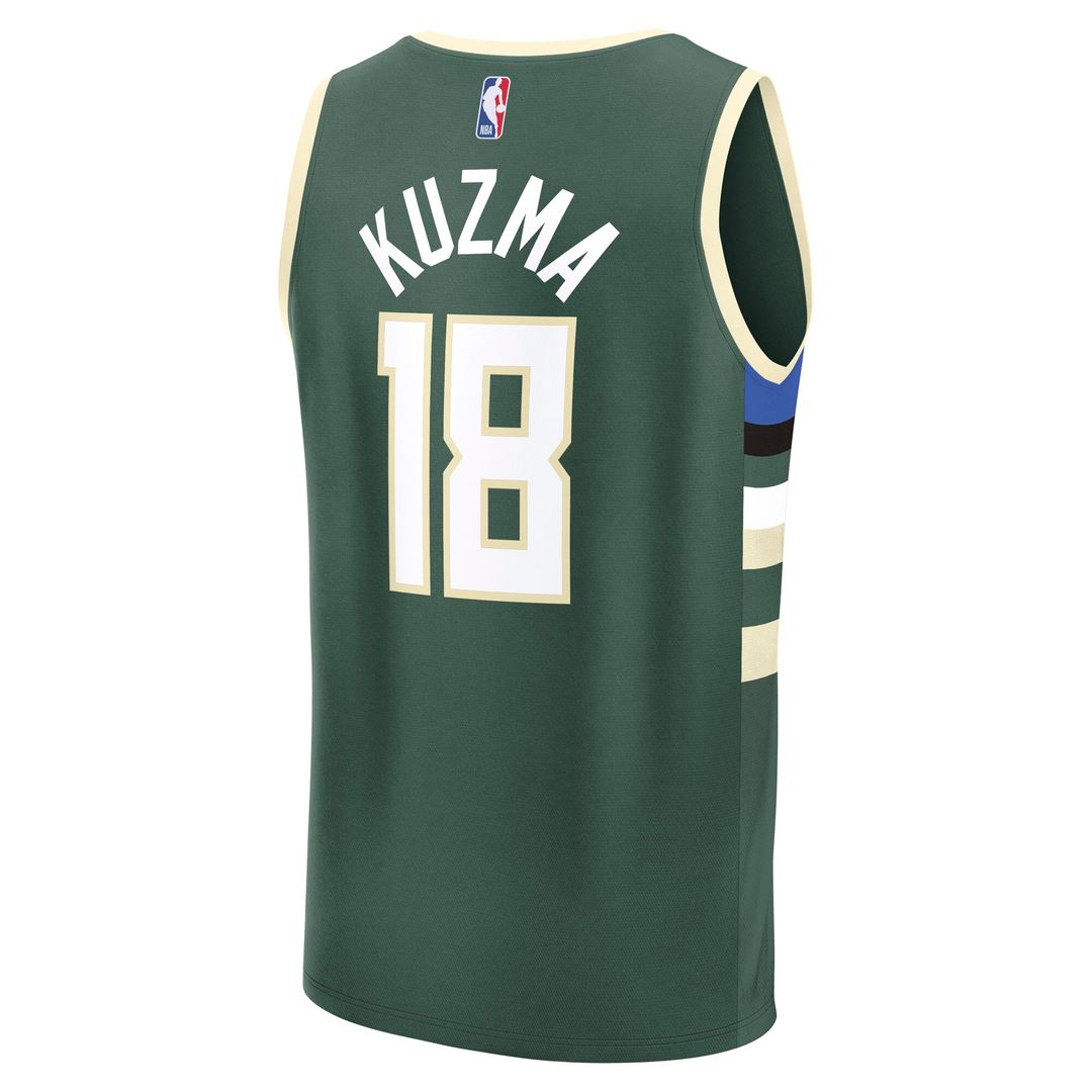 Kyle Kuzma Milwaukee Bucks Fanatics Fast Break Replica Player Jersey - Icon Edition - Hunter Green