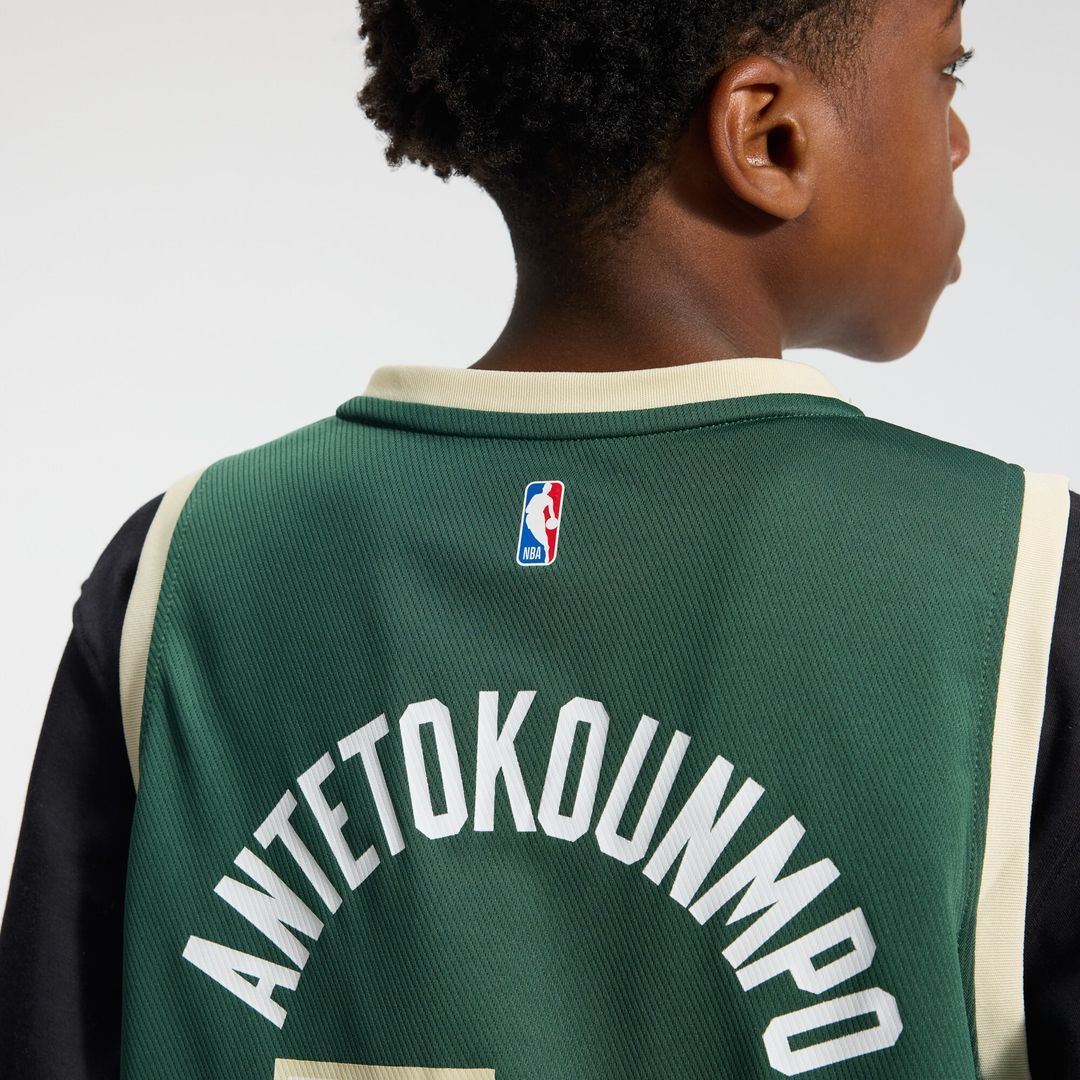 Giannis Antetokounmpo Milwaukee Bucks Fanatics Youth Fast Break Replica Player Jersey - Icon Edition - Hunter Green
