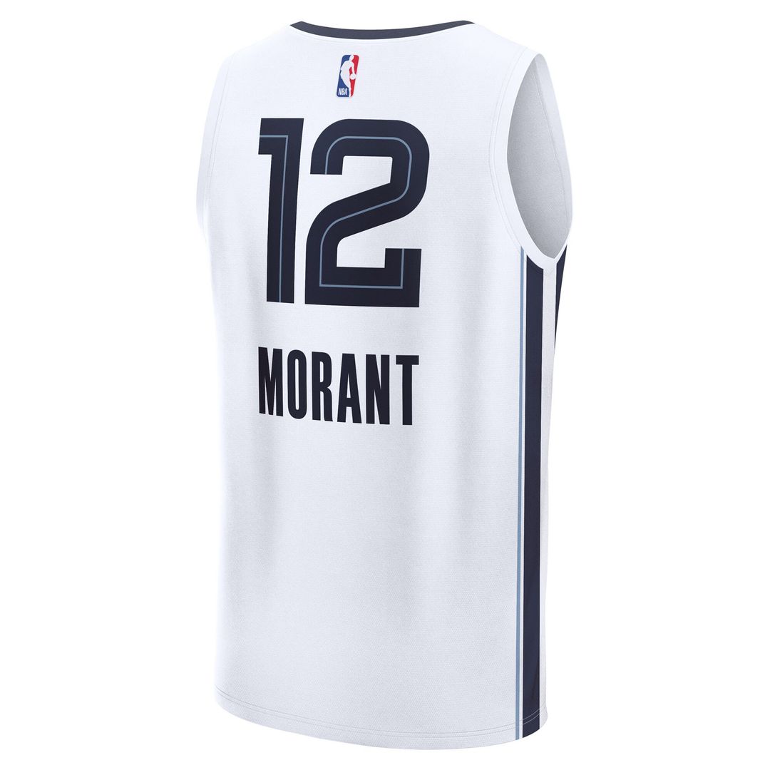 Ja Morant Memphis Grizzlies Fanatics Fast Break Replica Player Jersey - Association Edition - White