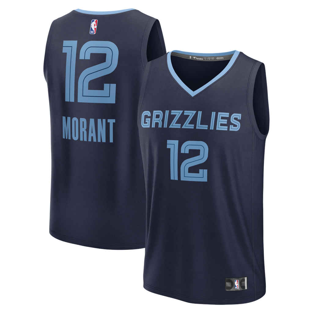 Ja Morant Memphis Grizzlies Fanatics Fast Break Replica Player Jersey - Icon Edition - Navy