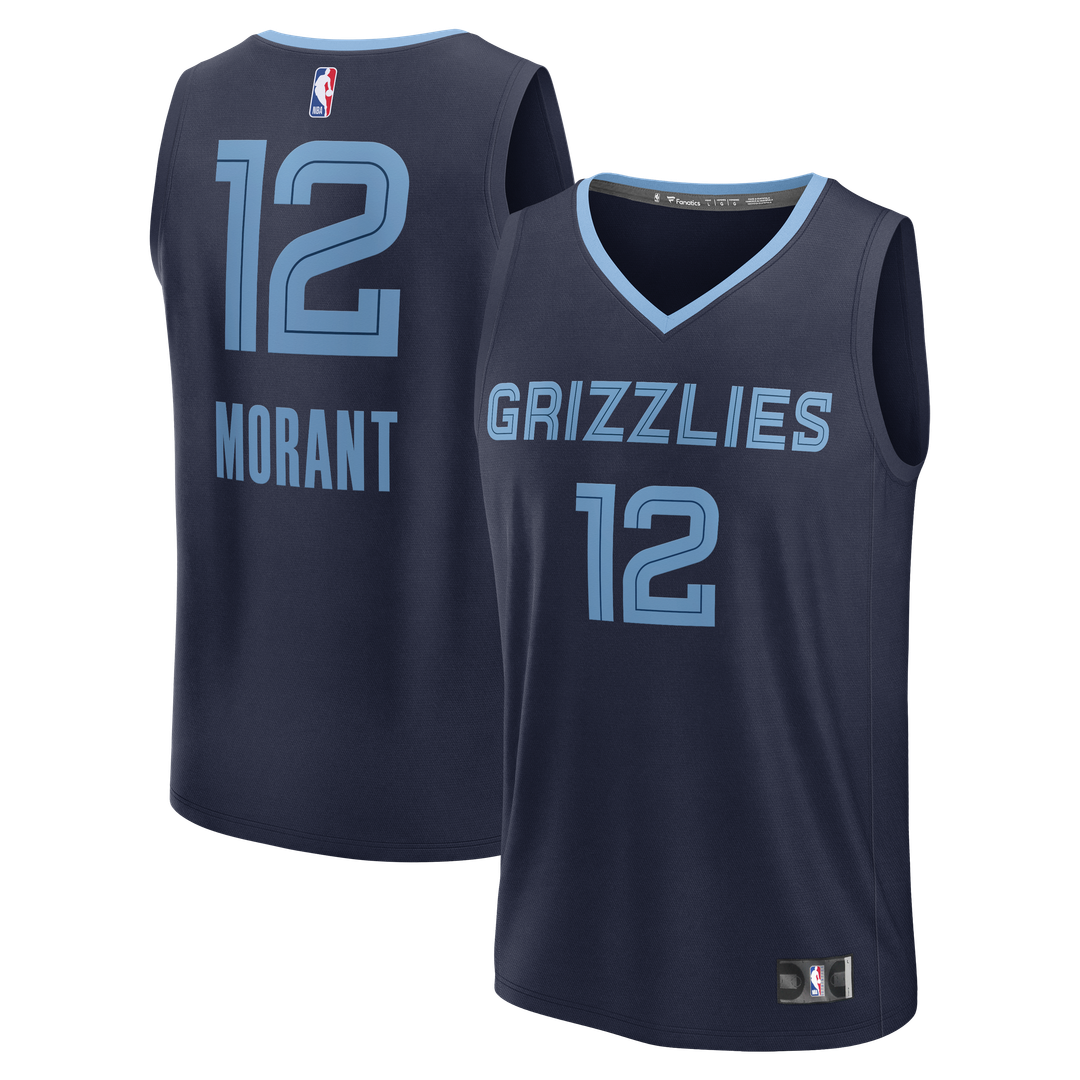 Ja Morant Memphis Grizzlies Fanatics Fast Break Replica Player Jersey - Icon Edition - Navy