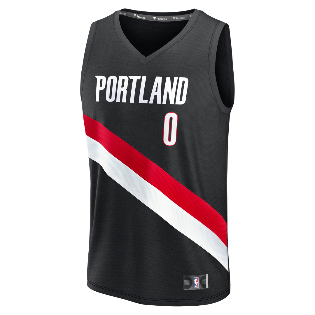 Damian Lillard Portland Trail Blazers Fanatics Youth Fast Break Replica Jersey - Black - Icon Edition