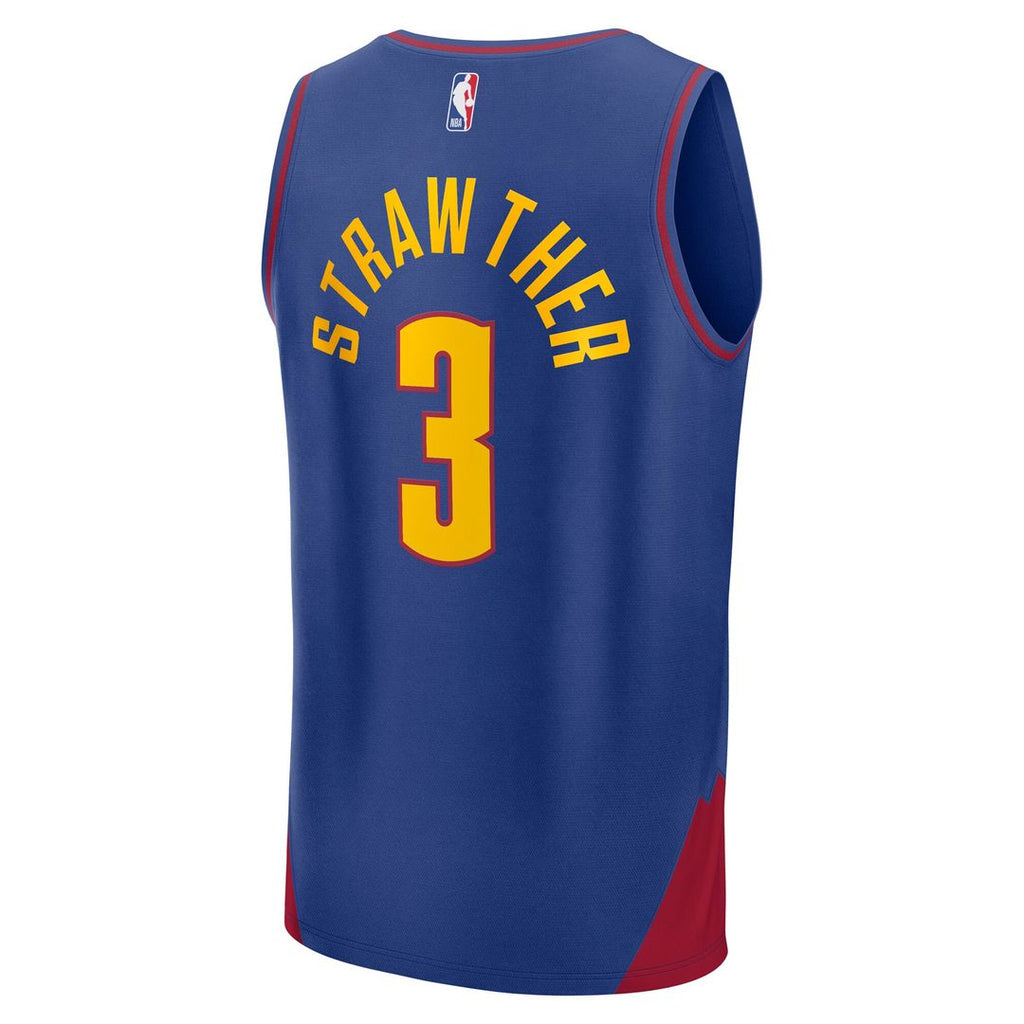 Julian Strawther Denver Nuggets Fanatics Fast Break Replica Player Jersey - Statement Edition - Blue