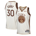 Stephen Curry Golden State Warriors Nike Youth Swingman Finished Badge Player Jersey - City Edition - Tan