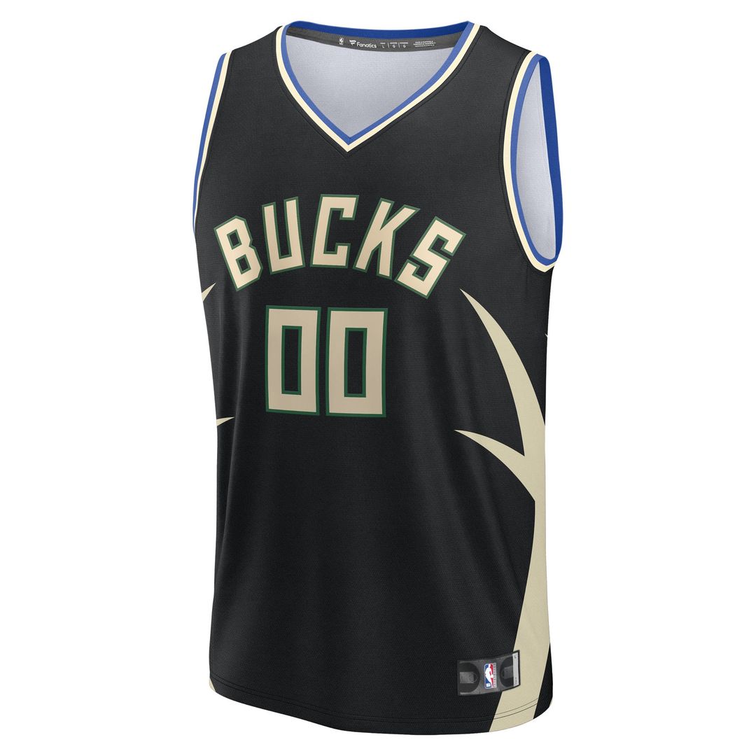 Milwaukee Bucks Fanatics Youth Fast Break Custom Replica Jersey - Green  - Icon Edition