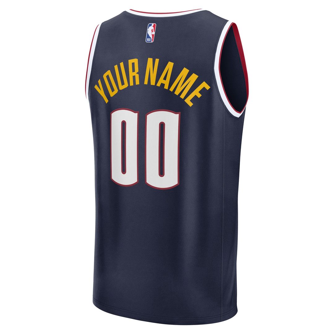 Denver Nuggets Fanatics Youth Fast Break Custom Replica Jersey - Navy  - Icon Edition