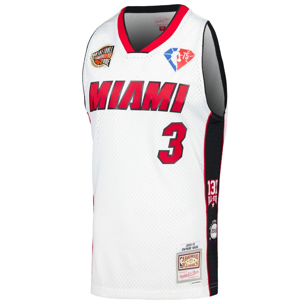Dwyane Wade Miami Heat Mitchell & Ness Unisex Hall of Fame Class of 2023 Throwback Swingman Jersey - White