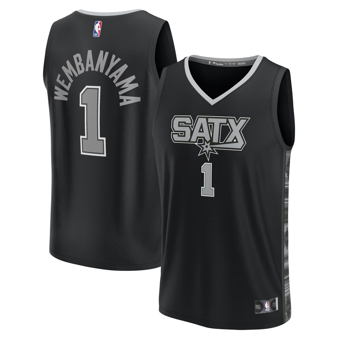 Victor Wembanyama San Antonio Spurs Fanatics Fast Break Replica Player Jersey - Statement Edition - Black
