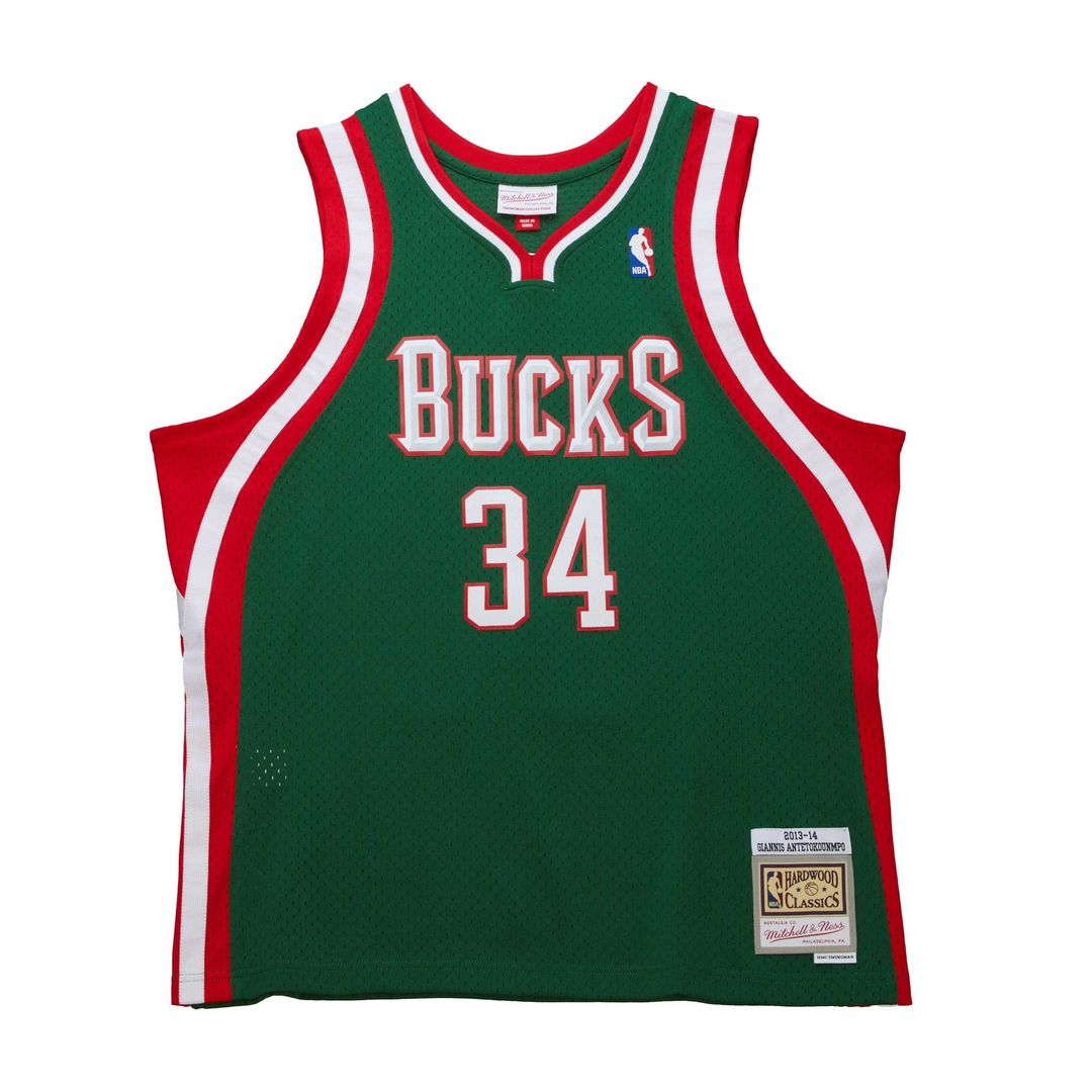 Giannis Antetokounmpo Milwaukee Bucks Mitchell & Ness 2014/15 Hardwood Classics Swingman Jersey - Red