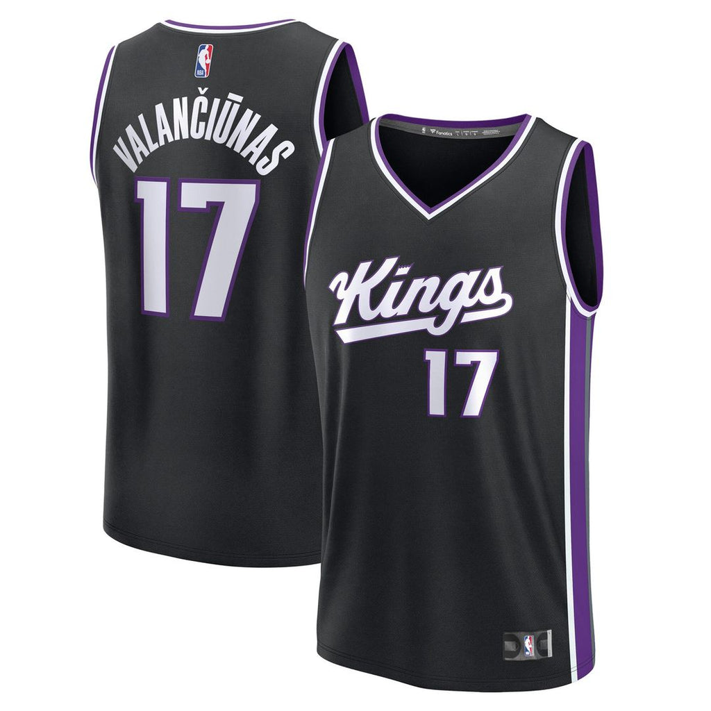 Jonas Valančiūnas Sacramento Kings Fanatics Fast Break Replica Jersey - Black - Icon Edition