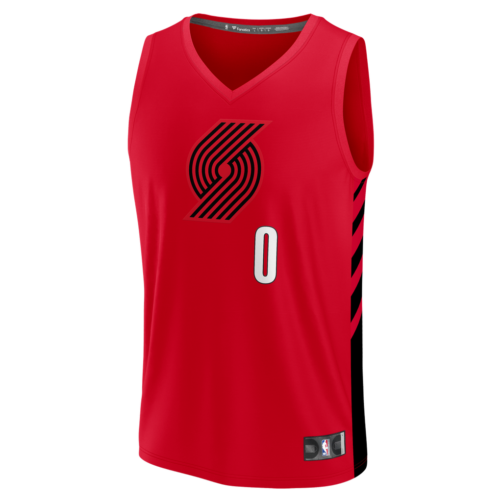 Damian Lillard Portland Trail Blazers Fanatics Fast Break Replica Jersey - Red - Statement Edition