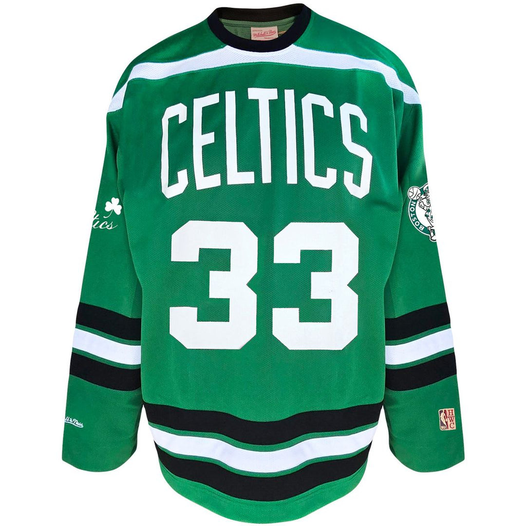 Larry Bird Boston Celtics Mitchell & Ness Big & Tall NBA Hockey Jersey - Kelly Green