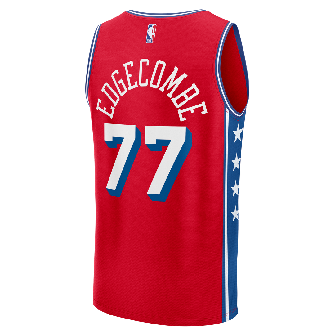 VJ Edgecombe Philadelphia 76ers Fanatics Fast Break Replica Player Jersey - Statement Edition - Red