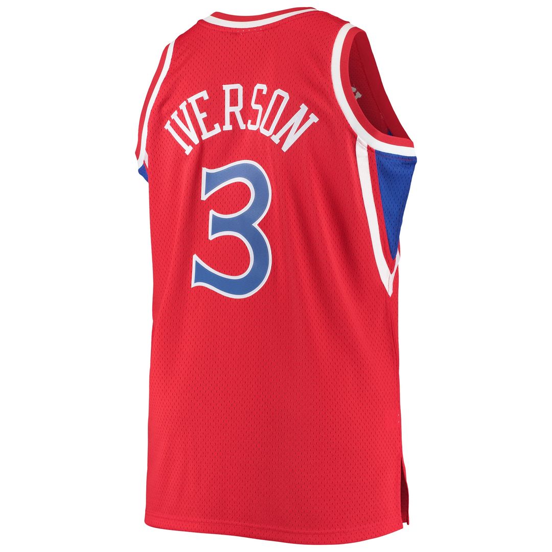 Allen Iverson Philadelphia 76ers Mitchell & Ness 2000/01 Big & Tall Hardwood Classics Swingman Jersey - Black