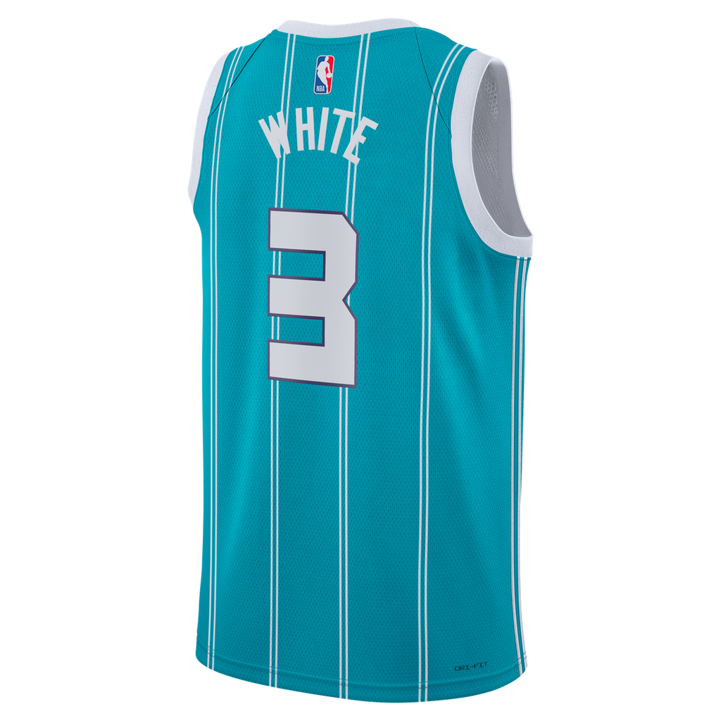 Coby White Charlotte Hornets Jordan Brand Unisex Swingman Jersey - Icon Edition - Teal
