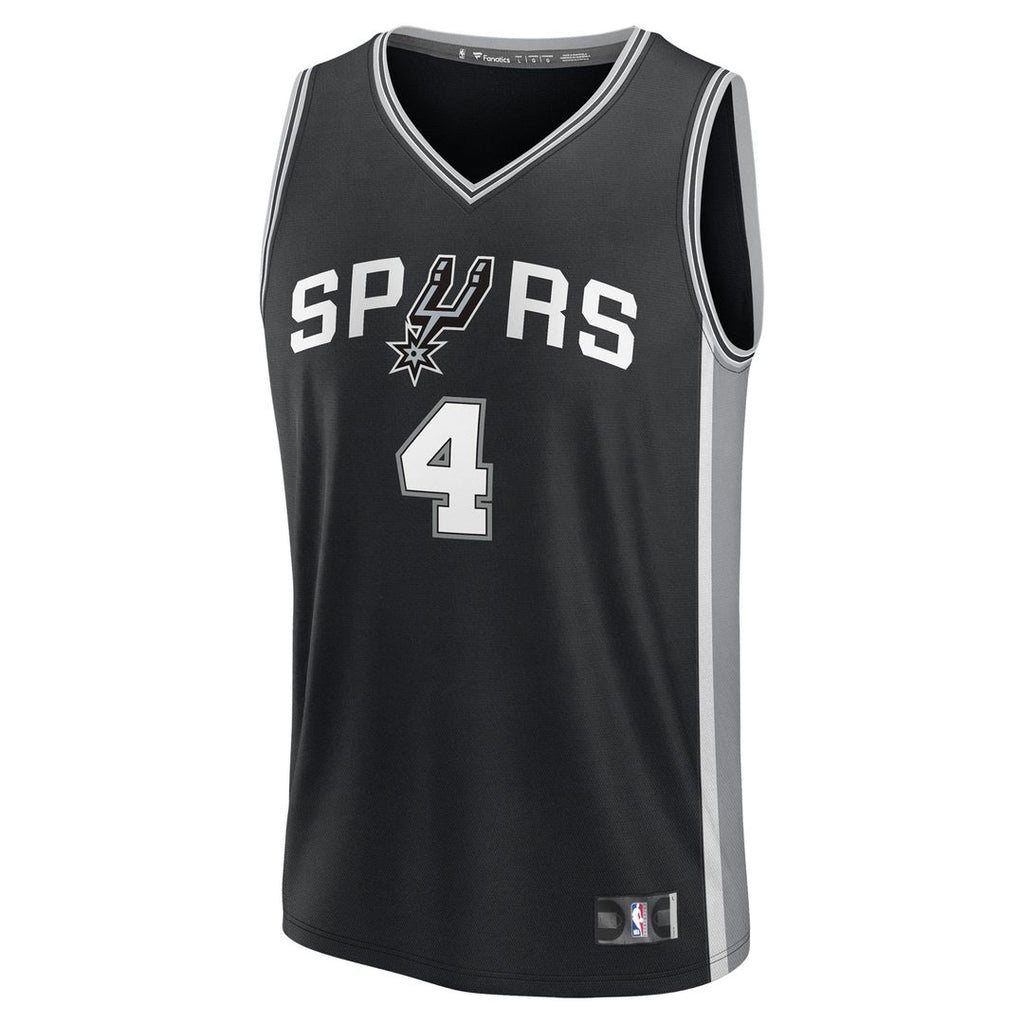 De'Aaron Fox San Antonio Spurs Fanatics Fast Break Replica Player Jersey - Icon Edition - Black