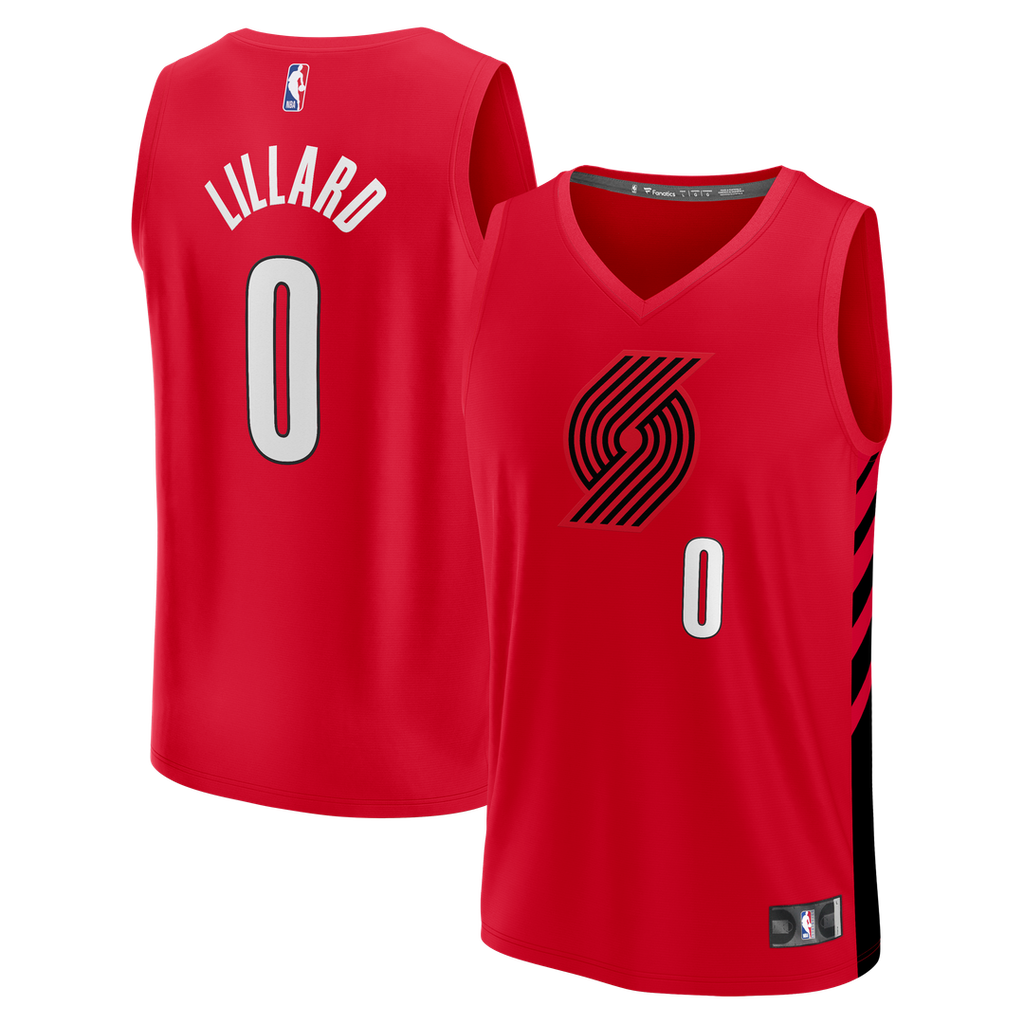 Damian Lillard Portland Trail Blazers Fanatics Fast Break Replica Jersey - Red - Statement Edition
