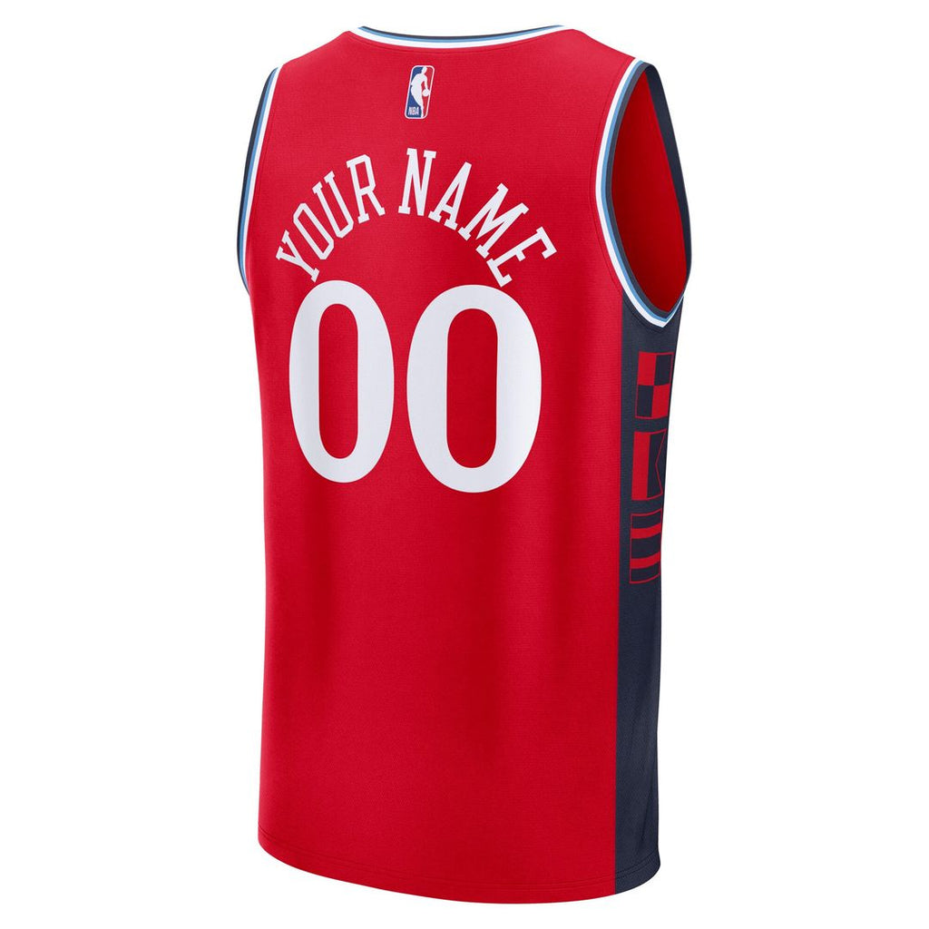 LA Clippers Fanatics Youth Fast Break Custom Replica Jersey - Navy  - Icon Edition