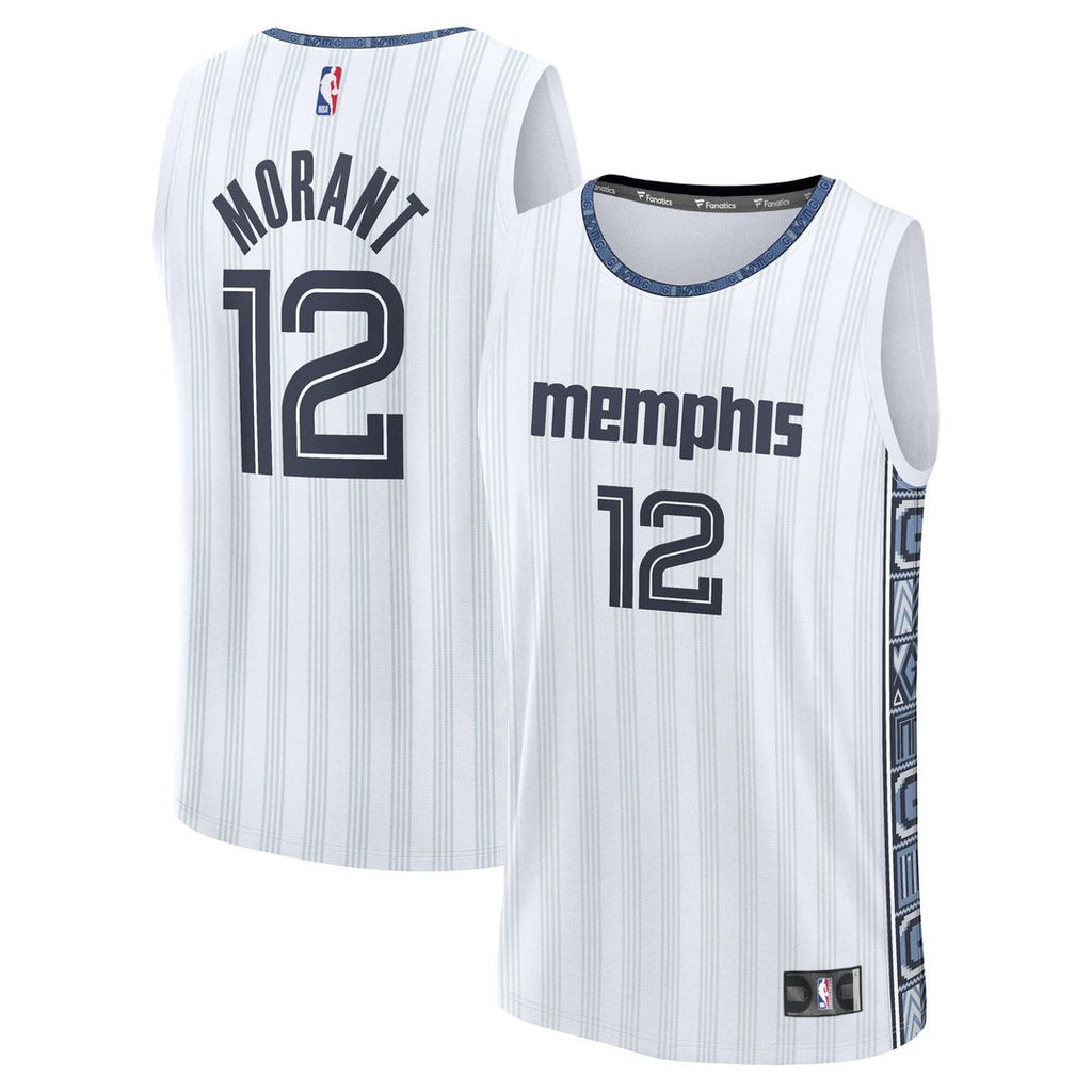 Ja Morant Memphis Grizzlies Fanatics Youth 2025/26 City Edition Fast Break Jersey - White