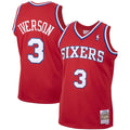 Allen Iverson Philadelphia 76ers Mitchell & Ness 2002/03 Hardwood Classics Swingman Jersey - Red