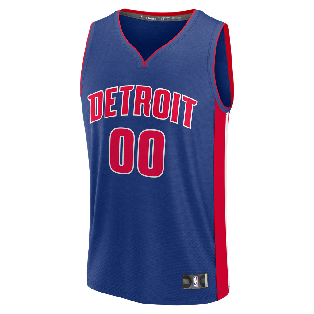 Detroit Pistons Fanatics Fast Break Custom Jersey - Icon Edition - Blue
