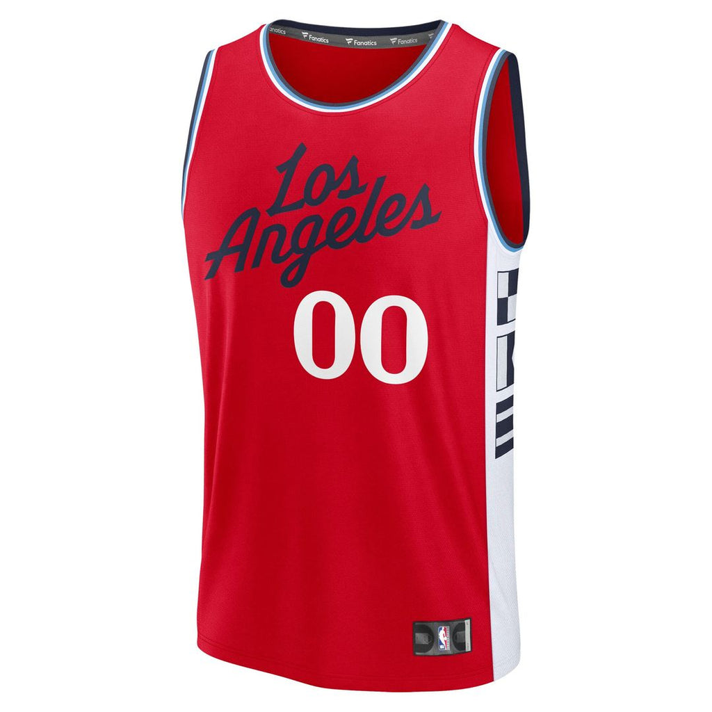 LA Clippers Fanatics Youth Fast Break Custom Replica Jersey - Navy  - Icon Edition